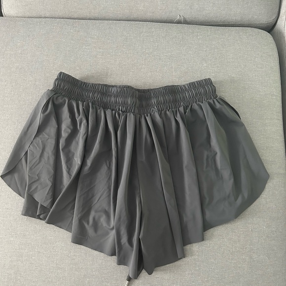 Dark grey flowy butterfly shorts with pockets. NWOT. - Picture 2 of 2
